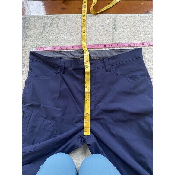 Eddie Bauer Pants Men 38x30 Navy Blue Fleece Lined Tech Pockets Nylon Stretch - Picture 3 of 5